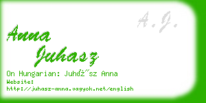anna juhasz business card